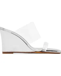 Maryam Nassir Zadeh Silver Olympia Wedge Heeled Sandals Titane