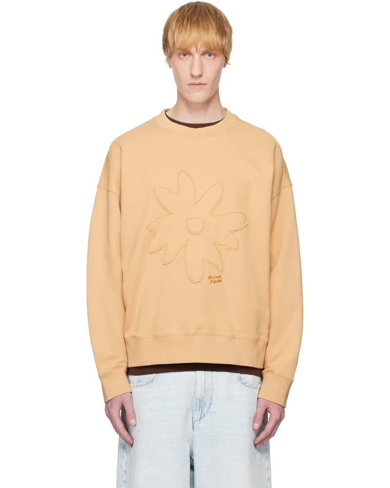 Kitsuné Beige Crafted Daisy Oversize Sweatshirt 0129
