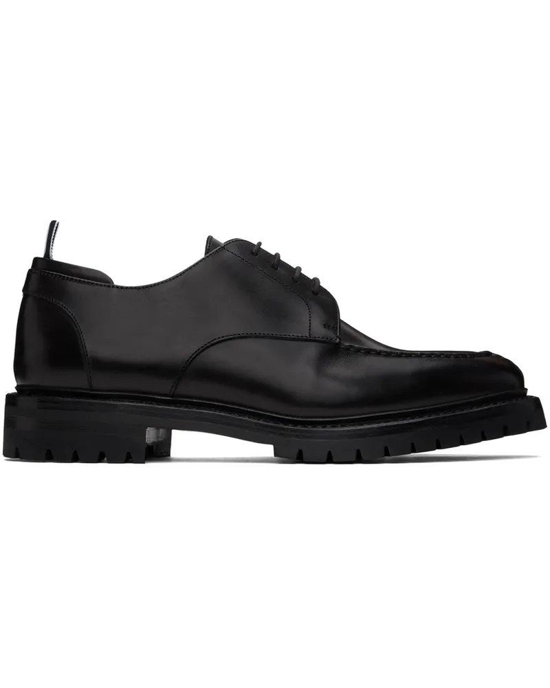 Thom Browne Black Commando Sole Apron Stitch Derbys Black