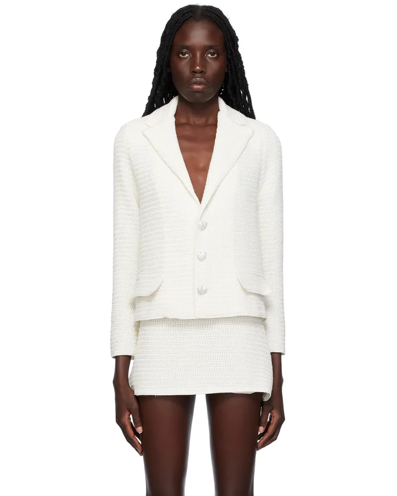 Mach & Mach White Heart Jacket White