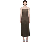 Brown Moebius Midi Dress