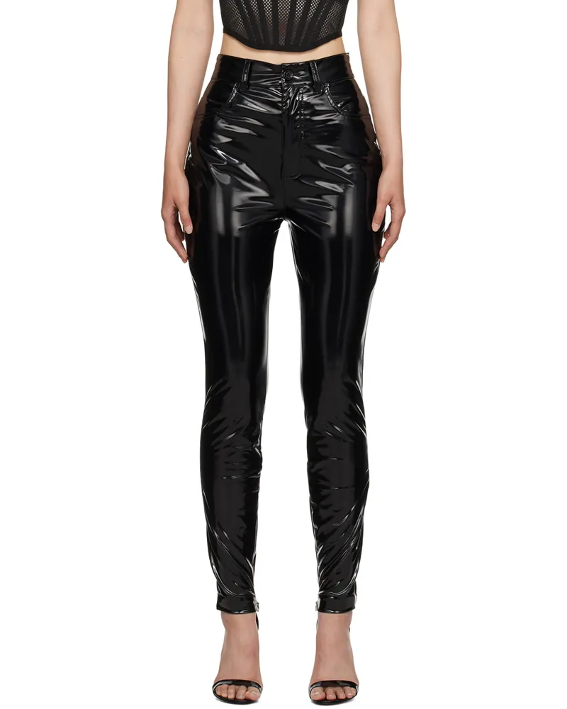 Dolce & Gabbana Black High-Rise Trousers N0000