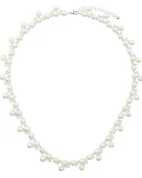 Hatton Labs Silver Pearl Tennis Chain Necklace Silver