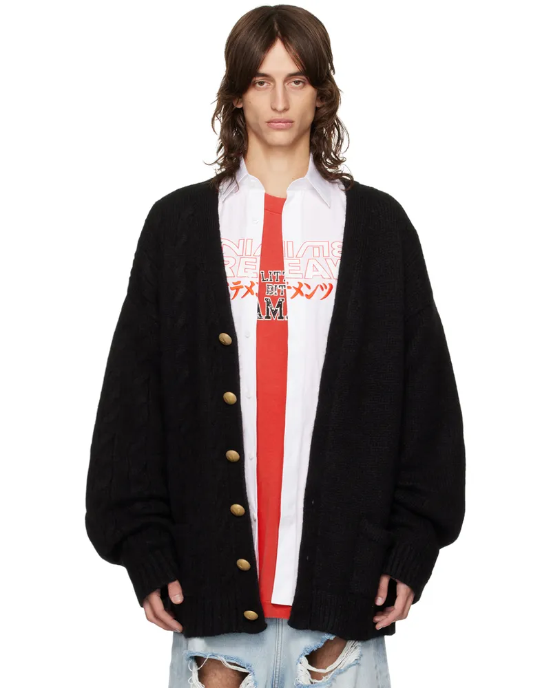 VETEMENTS Black Split Cardigan Black