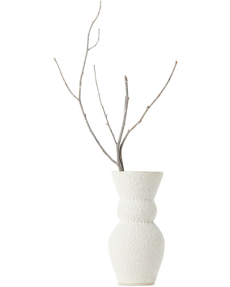 Marloe Marloe White Lava & Bone Lucie Vase Lava
