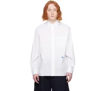 White Significant Button Long Sleeve Shirt
