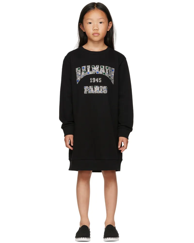 Balmain Kids Black '1945' Dress 930