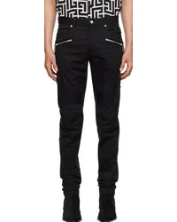 Balmain Black Paneled Cargo Pants 0pa