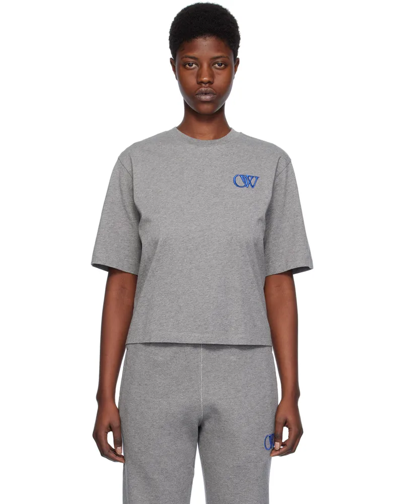 OFF-WHITE Gray Ow Basic T-Shirt Melange