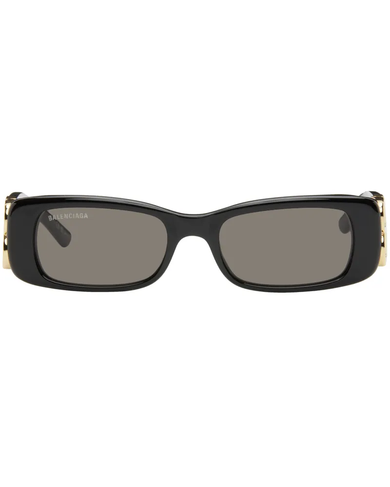 Balenciaga Black Dynasty Rectangle Sunglasses 001