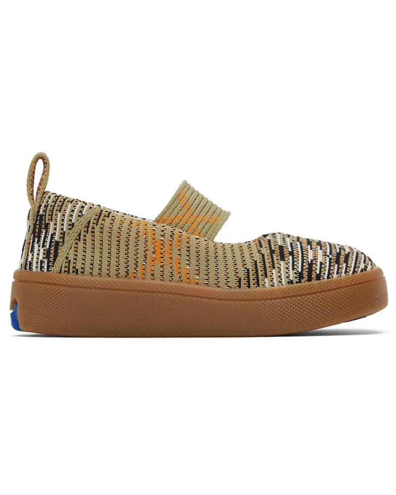 Burberry Kids Beige Check Mary Jane Sneakers Sand