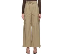 Taupe String Cargo Trousers