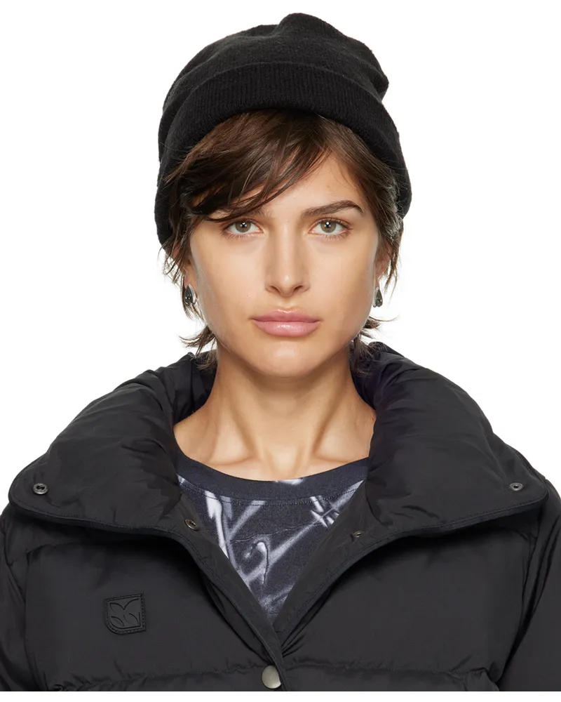 lesugiatelier Black Rib Beanie Black