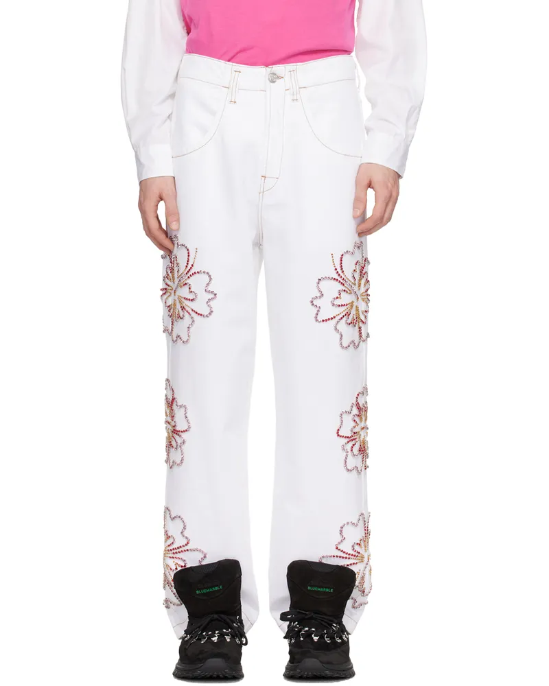 BLUEMARBLE White Embroidered Jeans White