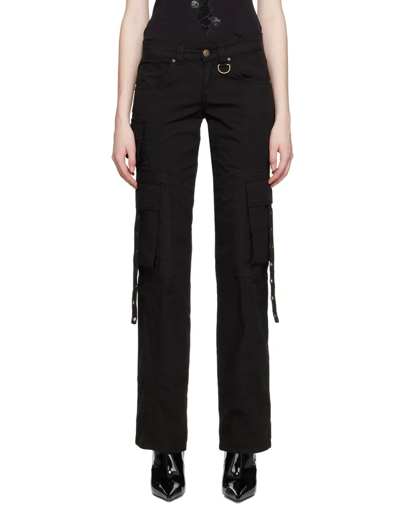 Blumarine Black Eyelet Trousers N0990