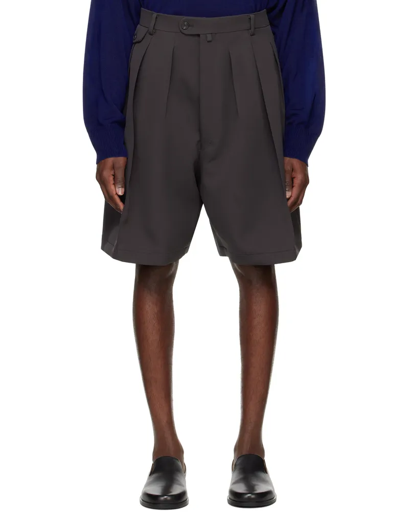 RAINMAKER KYOTO Gray Triple Cloth Hakama Shorts Slate