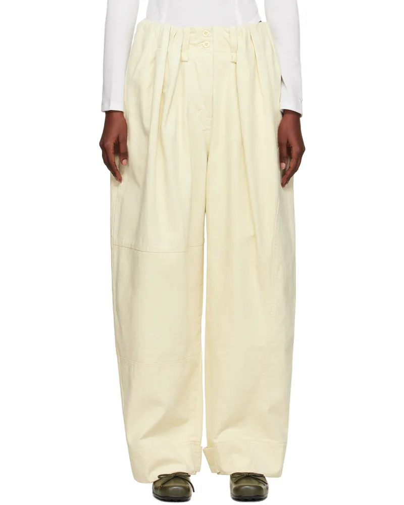OPEN YY Yellow Full Gather Trousers Yellow