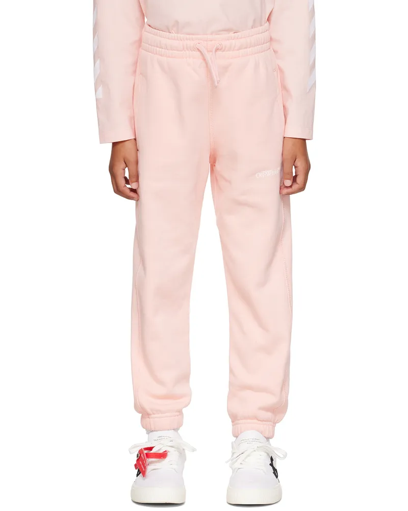 OFF-WHITE Kids Pink Bookish Diag Lounge Pants Pink