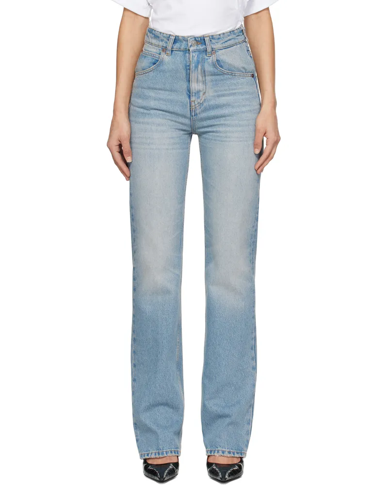 Victoria Beckham Blue Julia High Waisted Jeans Pale