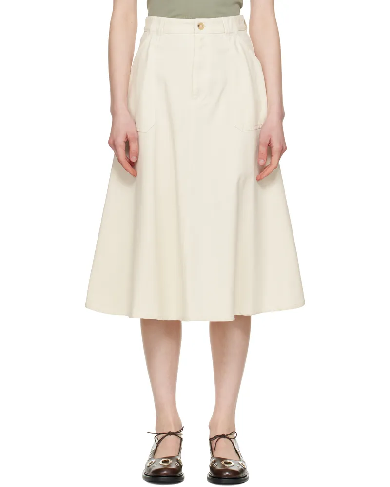 A.P.C. Off-White Laurie Midi Skirt Aac