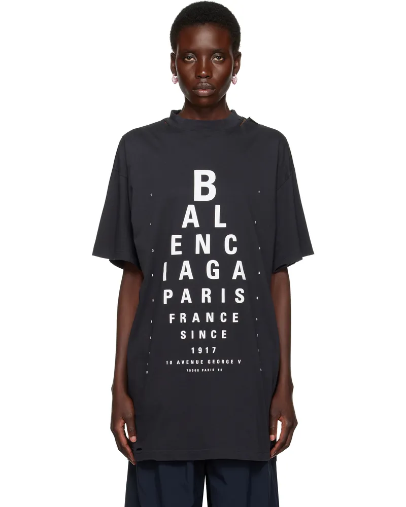 Balenciaga Black Optical Oversized T-shirt 9034