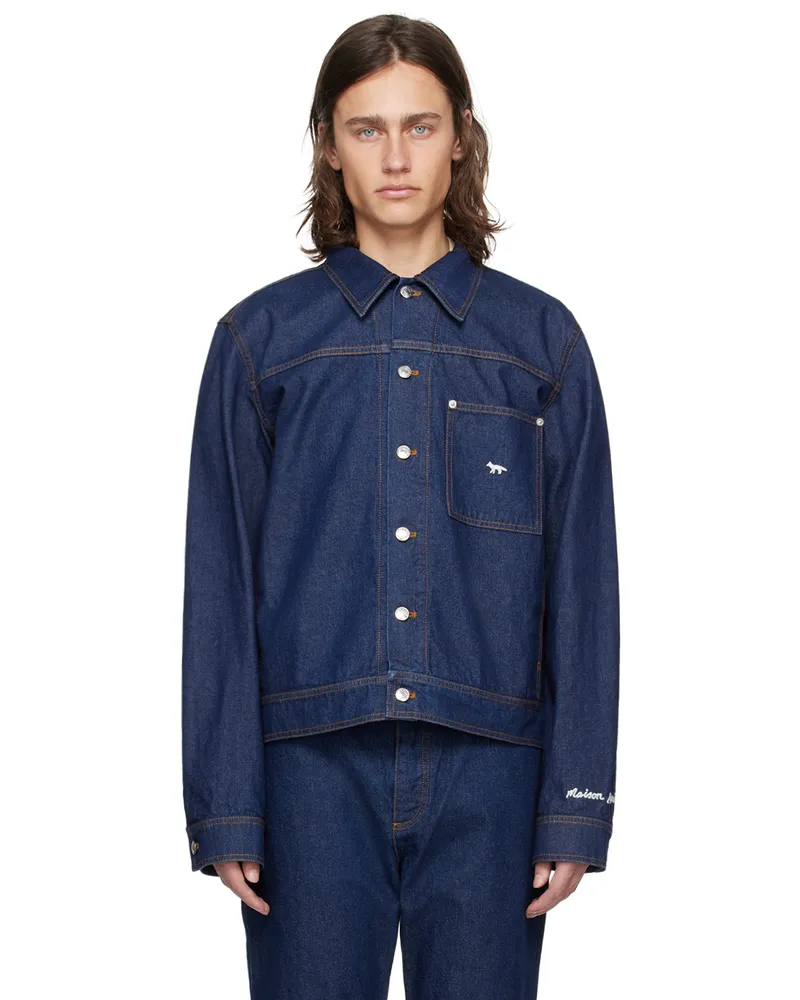 Kitsuné Indigo Embroidered Denim Jacket P470