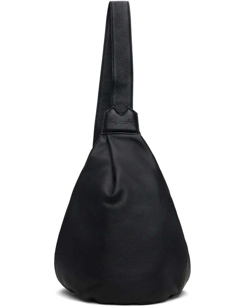 Yohji Yamamoto Black Tuck Sling Small Bag 1