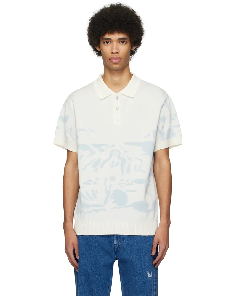 Carne Bollente Off-White & Blue Venus Of Virgo Polo Cream