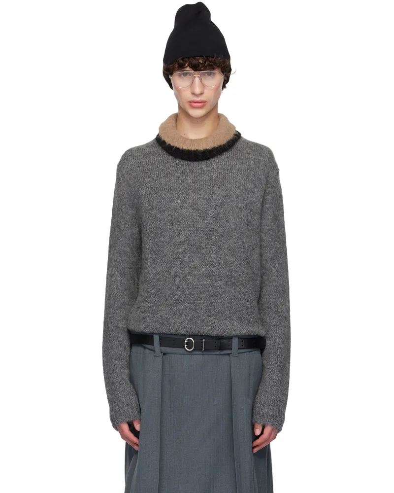 Jil Sander Gray Crewneck Sweater 021