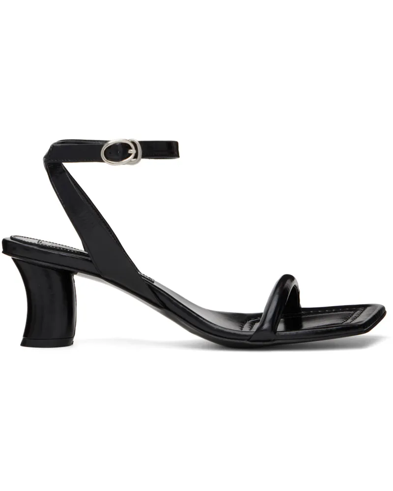 Reike Nen Black Patent Heeled Sandals Black
