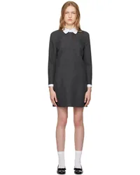 Thom Browne Gray Shift Minidress Dark