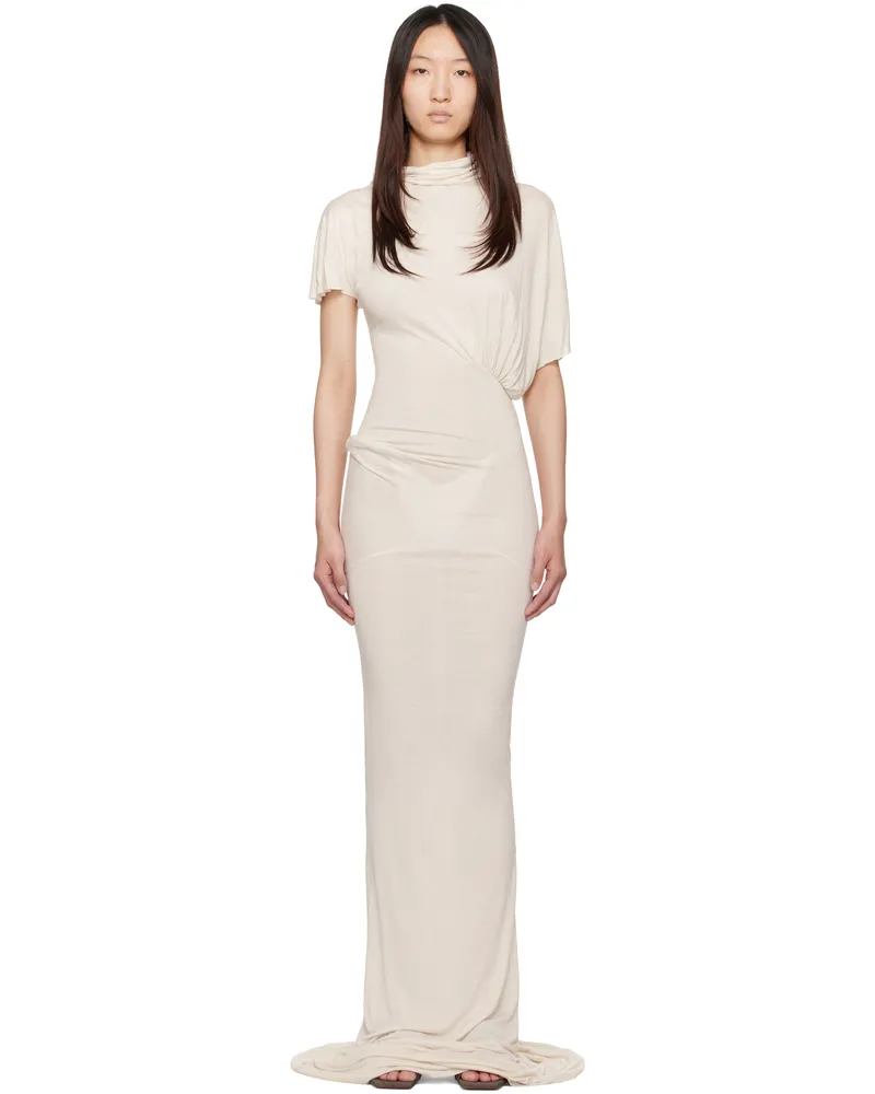 Rick Owens Lilies White Hollywood Lilith Maxi Dress 28