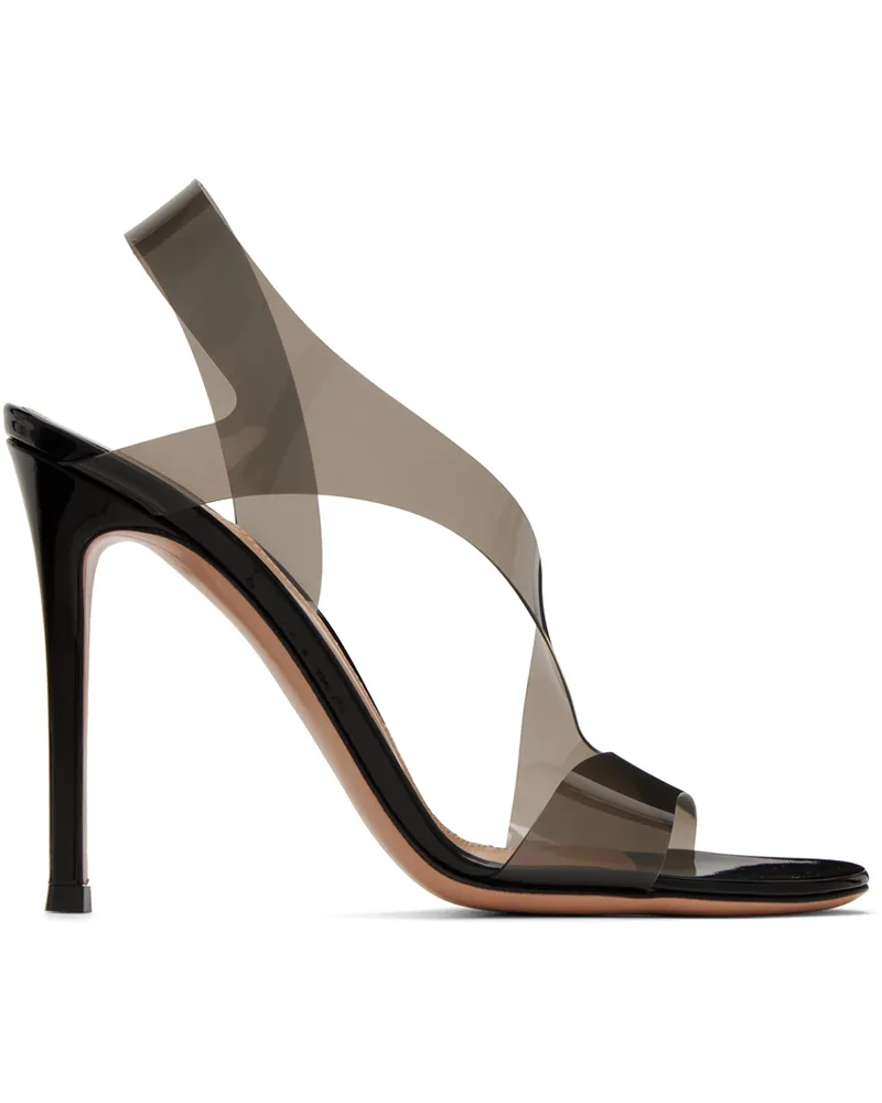 Gianvito Rossi Black Metropolis Heeled Sandals Fume'+black