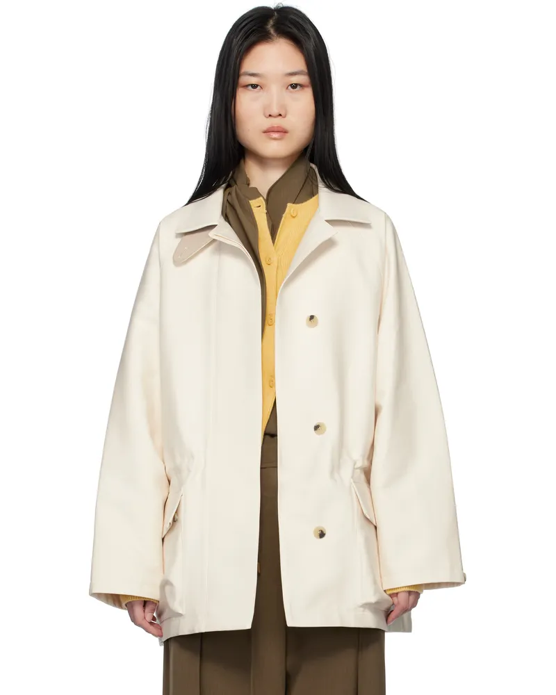 LE 17 SEPTEMBRE Off-White Cotton Traveller Jacket Ivory
