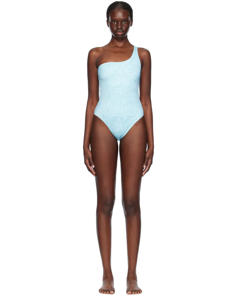 Versace Blue Barocco Swimsuit 5u940-pale