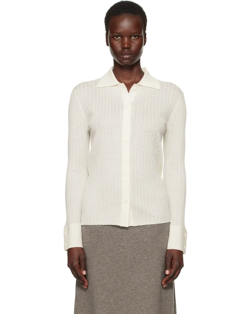 Lisa Yang Off-White Aria Cardigan Iv