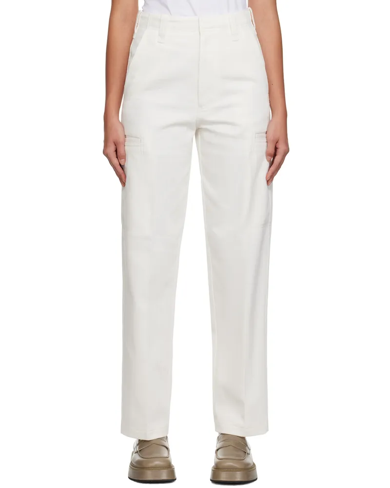 AMI Paris White Welt Pocket Trousers 168