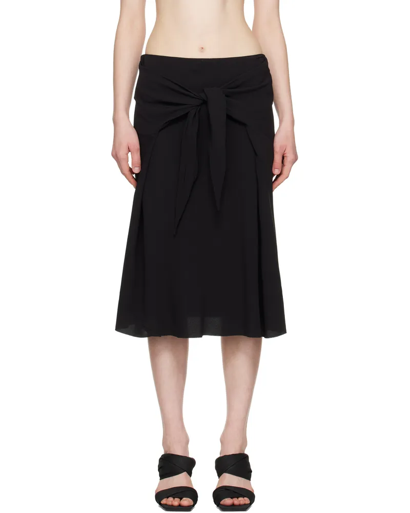 Rick Owens Black Hollywood Strutter Midi Skirt 09