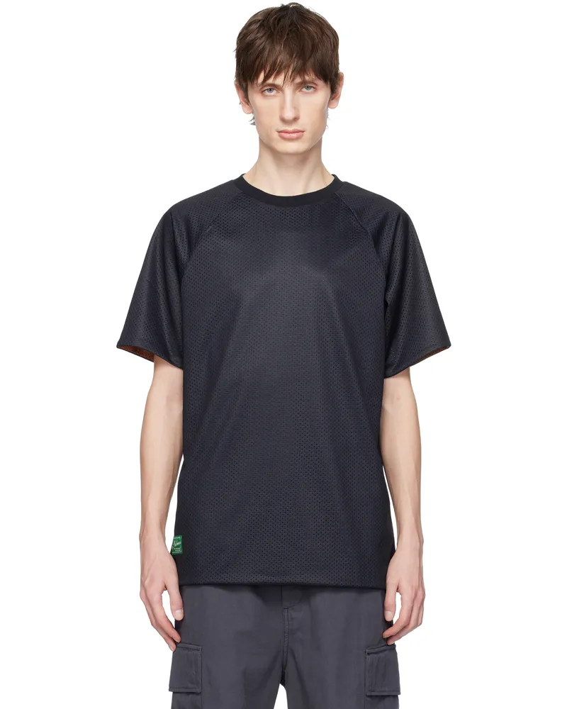 Palmes Navy Mesh Double Reversible T-shirt Navy