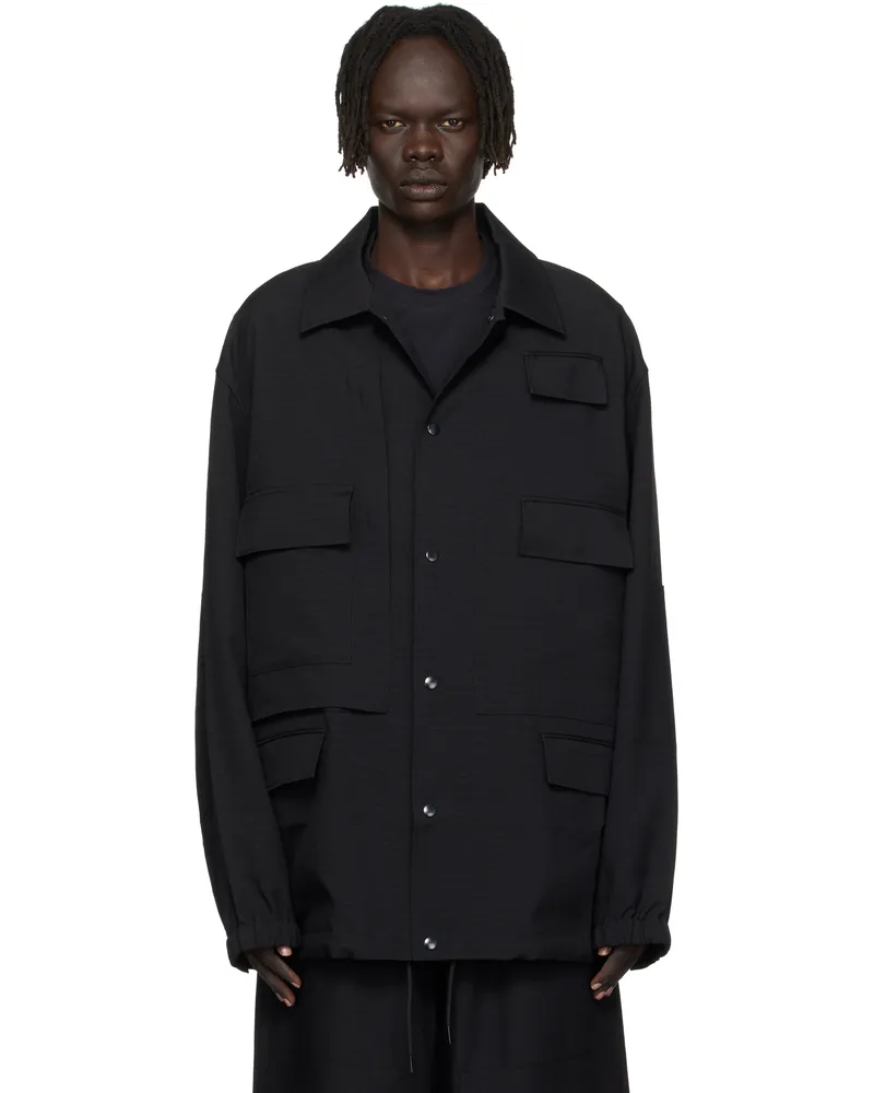 Y-3 Black Sport Uniform Coach Jacket Black