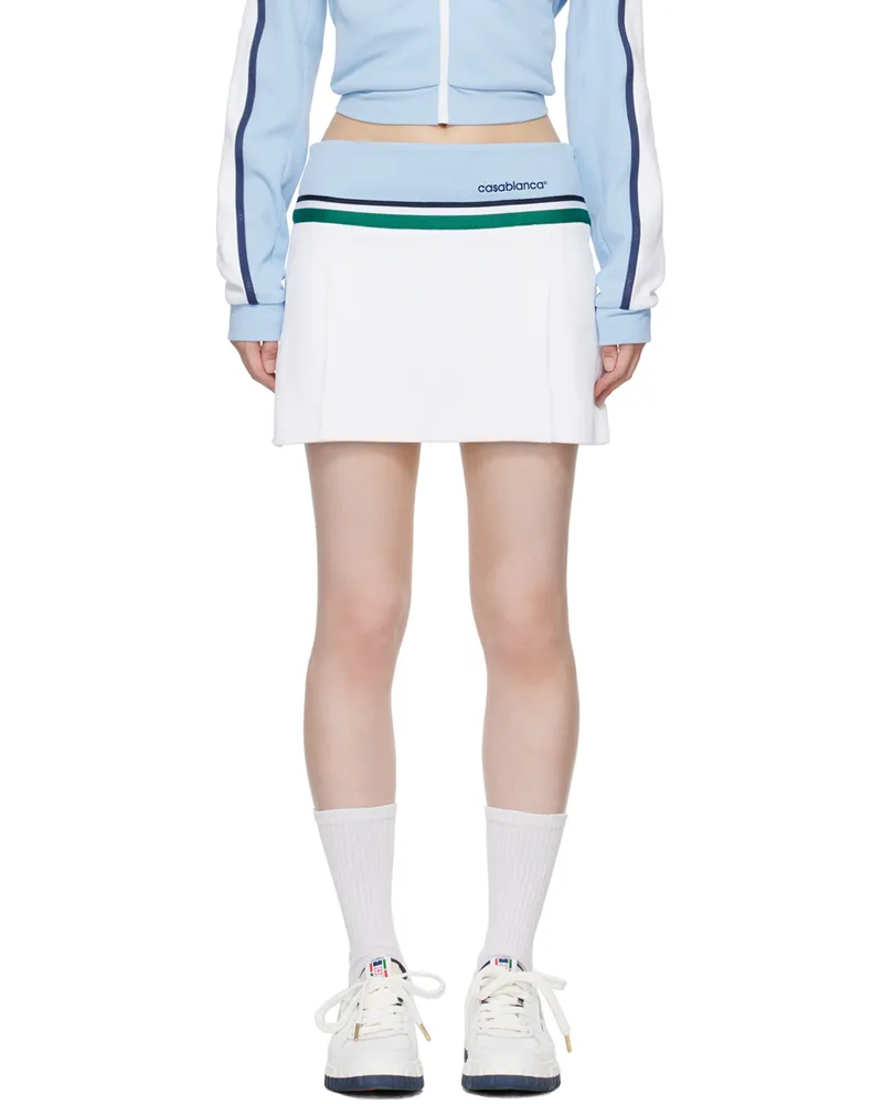 Casablanca Paris White Contrast Panel Skort Pale