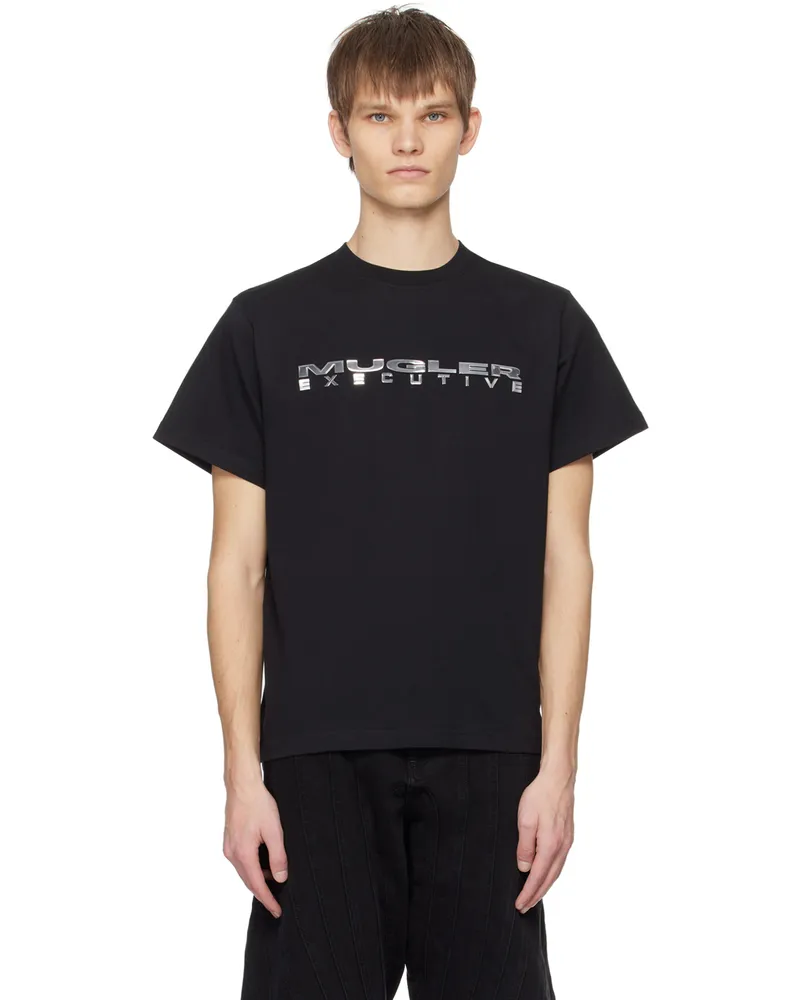 Thierry Mugler Black Appliqué T-Shirt Black