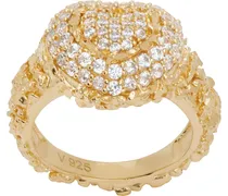 Gold Heart Pave Ring