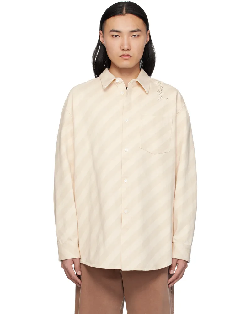 Marni Beige Boxy Denim Shirt Stw08