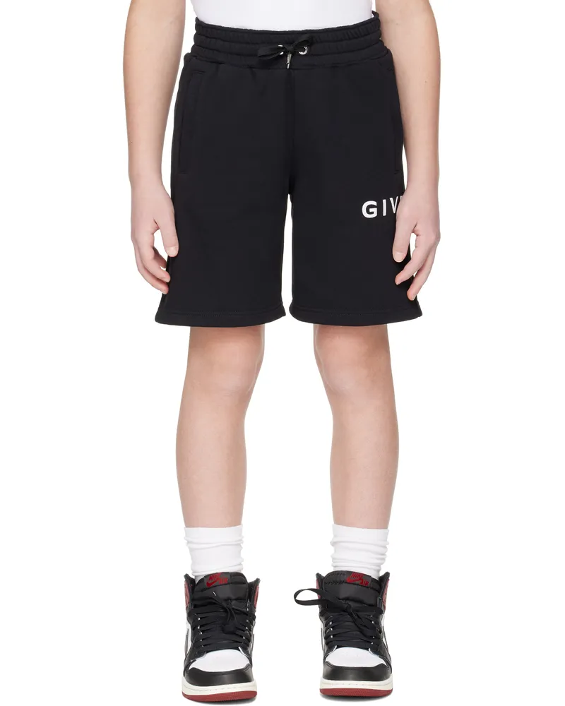 Givenchy Kids Black 'Givenchy' Bermuda Shorts 09b