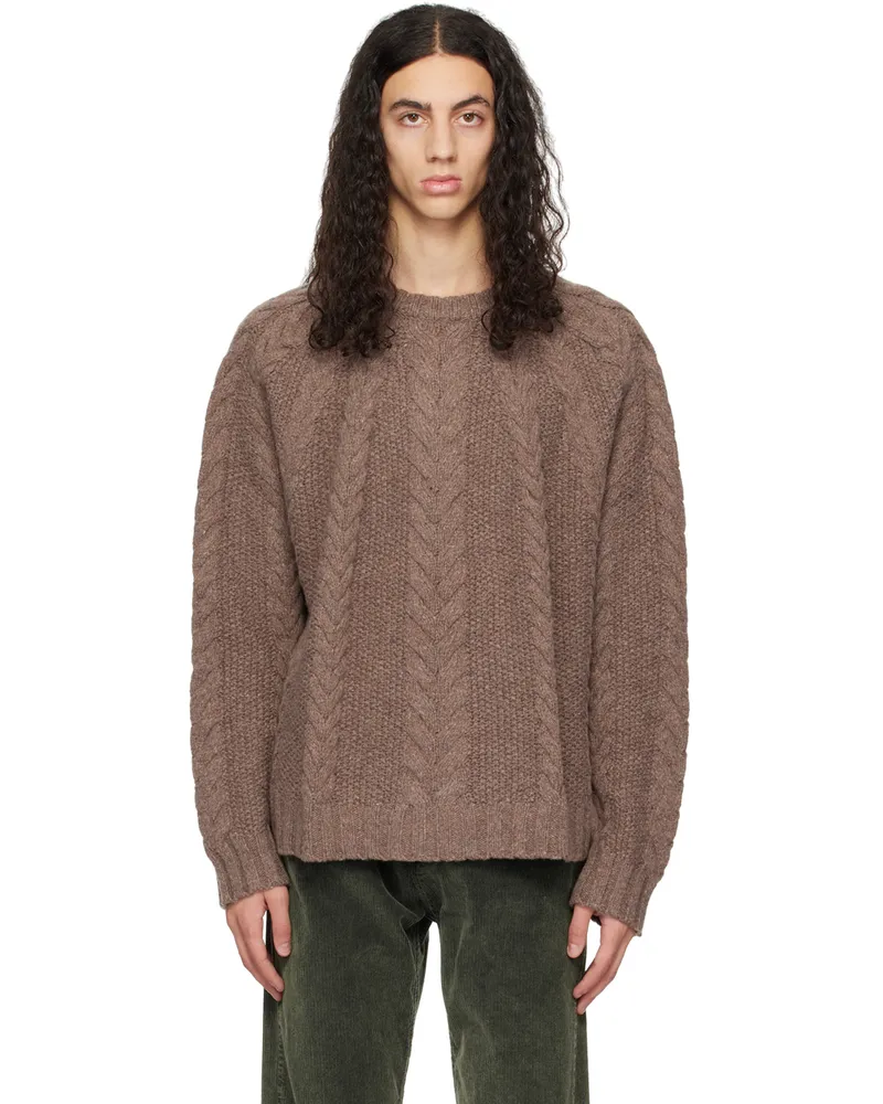 Hope Brown Cable Sweater Dk