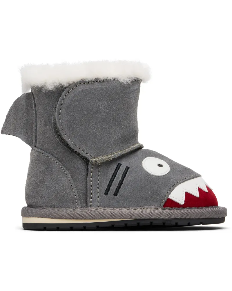 EMU Baby Gray Shark Walker Boots Putty