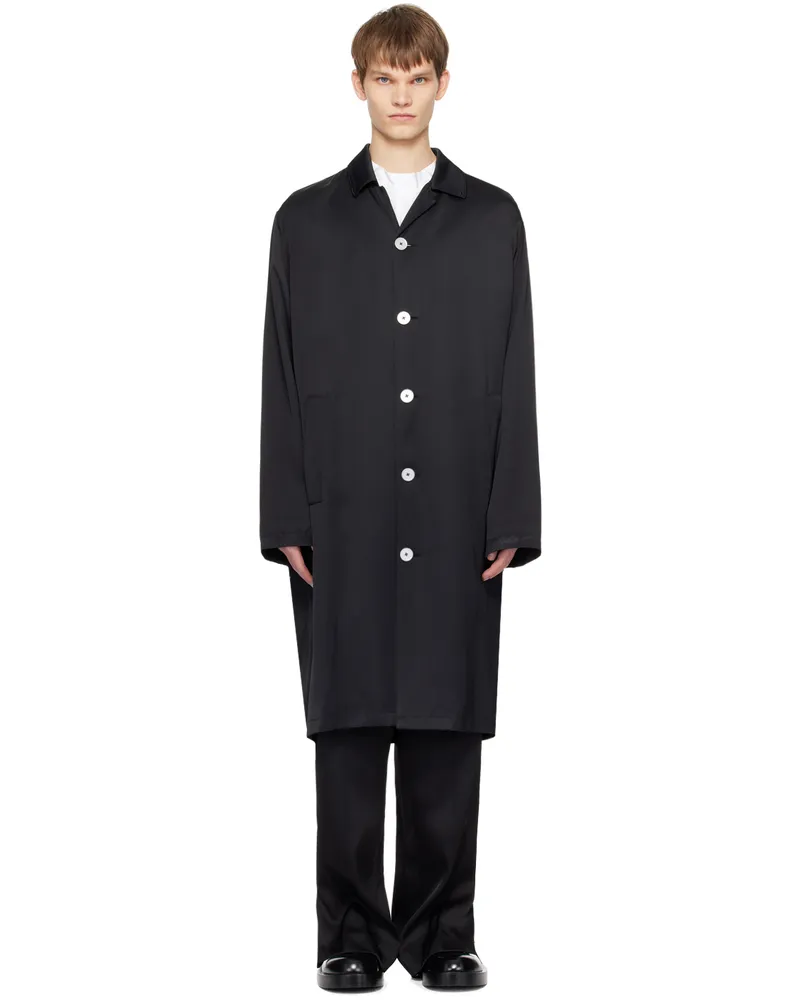 Jil Sander Black Single-Breasted Coat 001