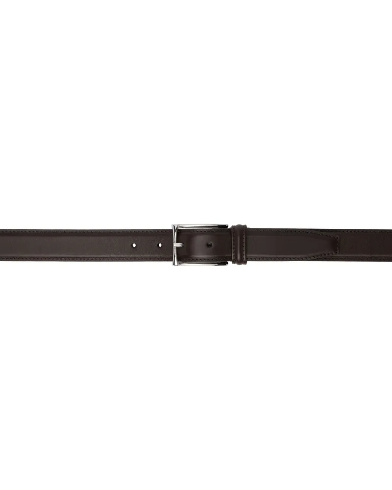 Anderson's Brown Narrow Stitch Trimmed Formal Belt M1