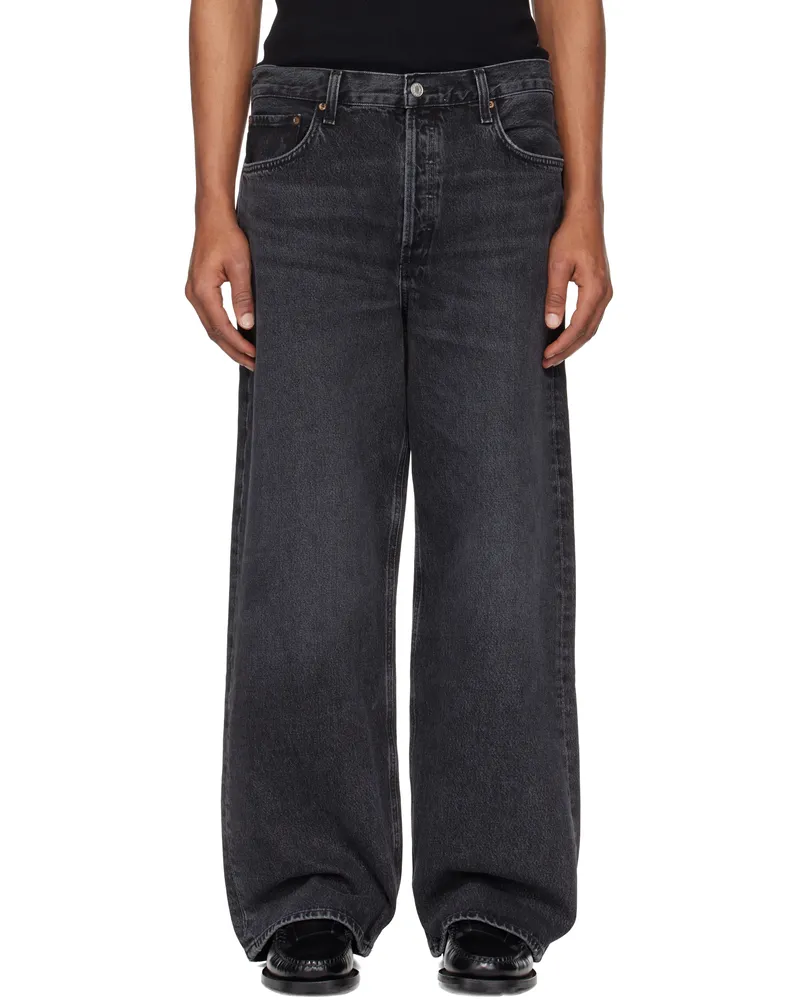 AGOLDE Black Low Slung Baggy Jeans Paradox
